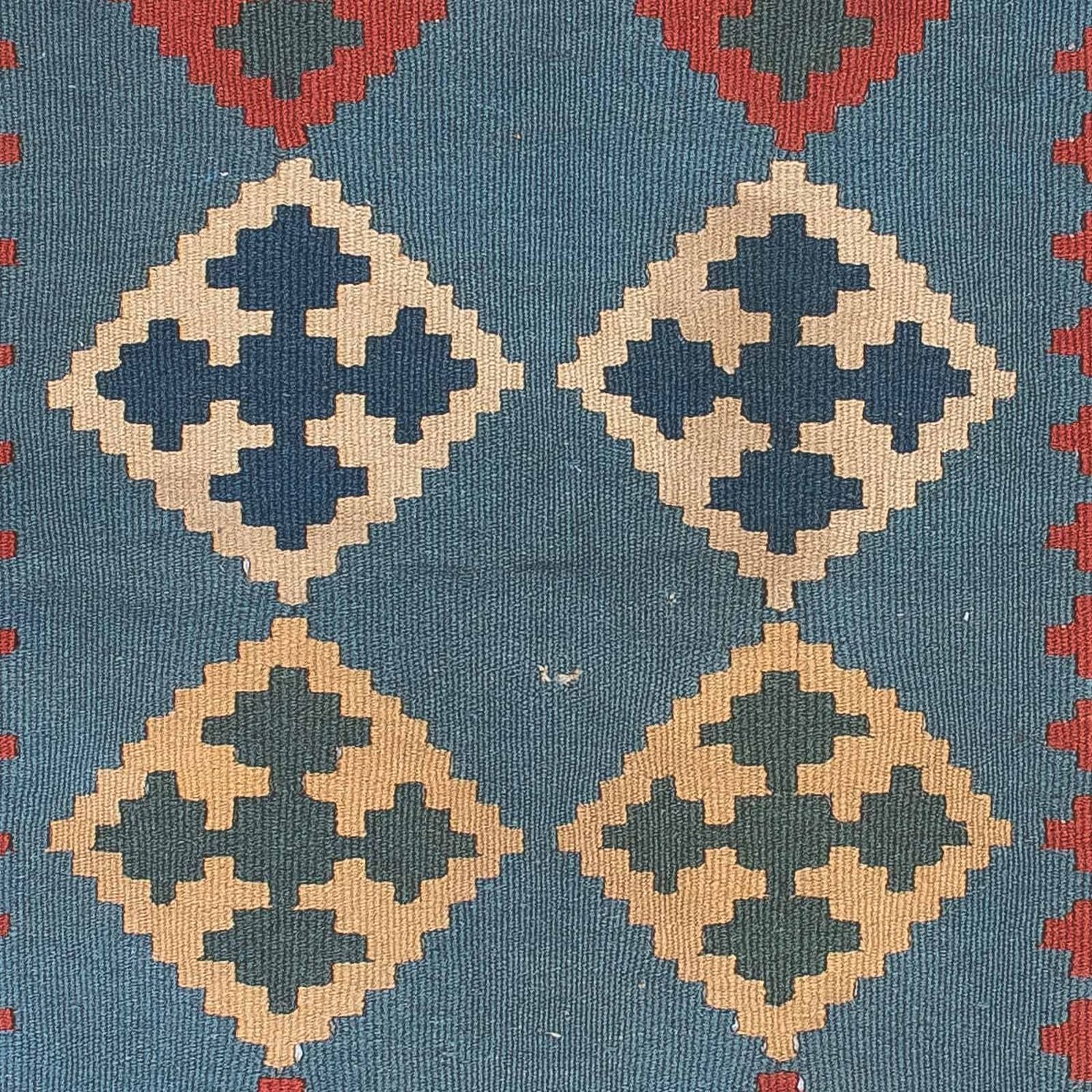 Kelim-tæppe - orientalsk - 171 x 118 cm - blå
