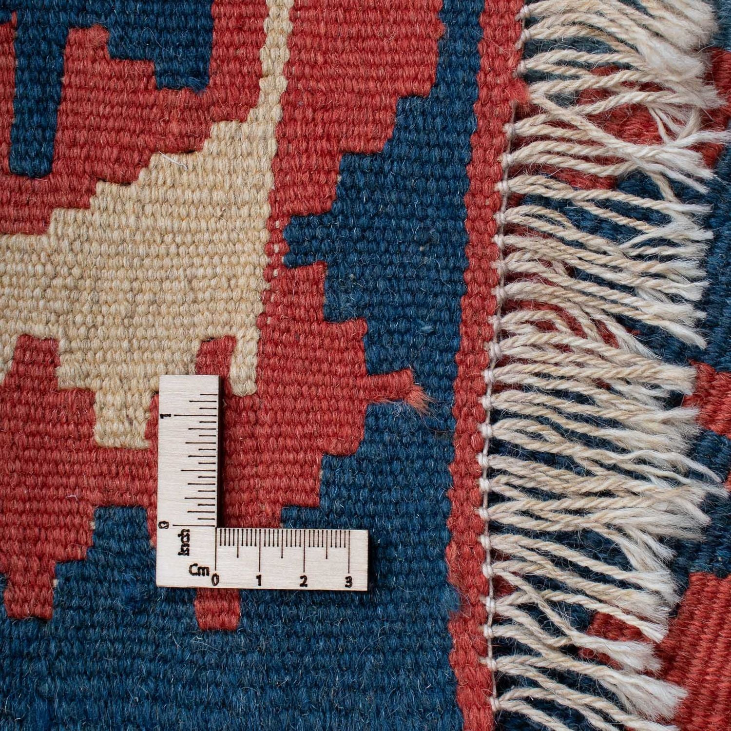 Kelim-tæppe - orientalsk - 171 x 118 cm - blå