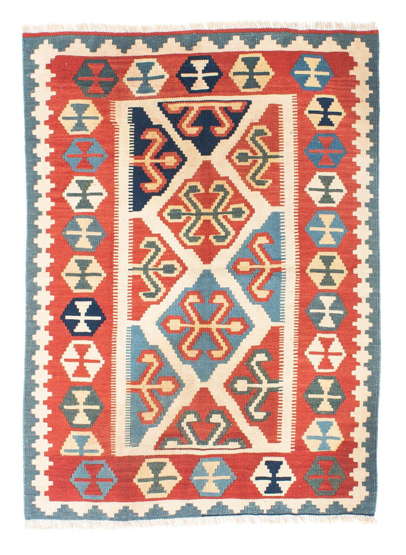 Kelim-tæppe - orientalsk - 152 x 110 cm - rød
