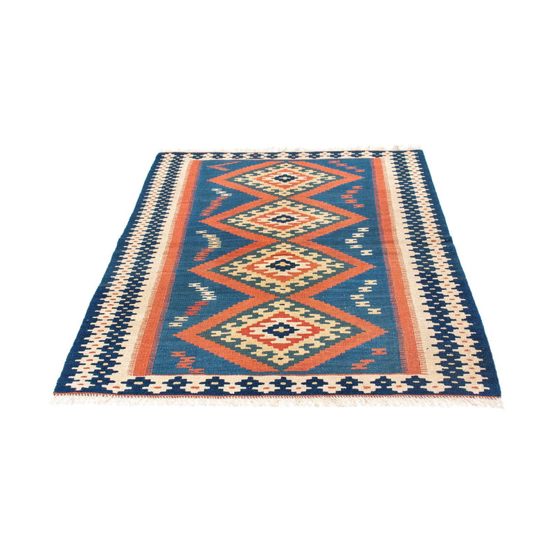 Kelim-tæppe - orientalsk - 143 x 108 cm - blå
