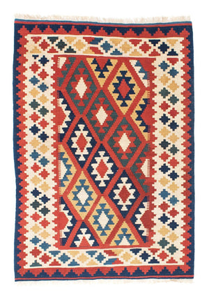 Kelim-tæppe - orientalsk - 145 x 100 cm - rød