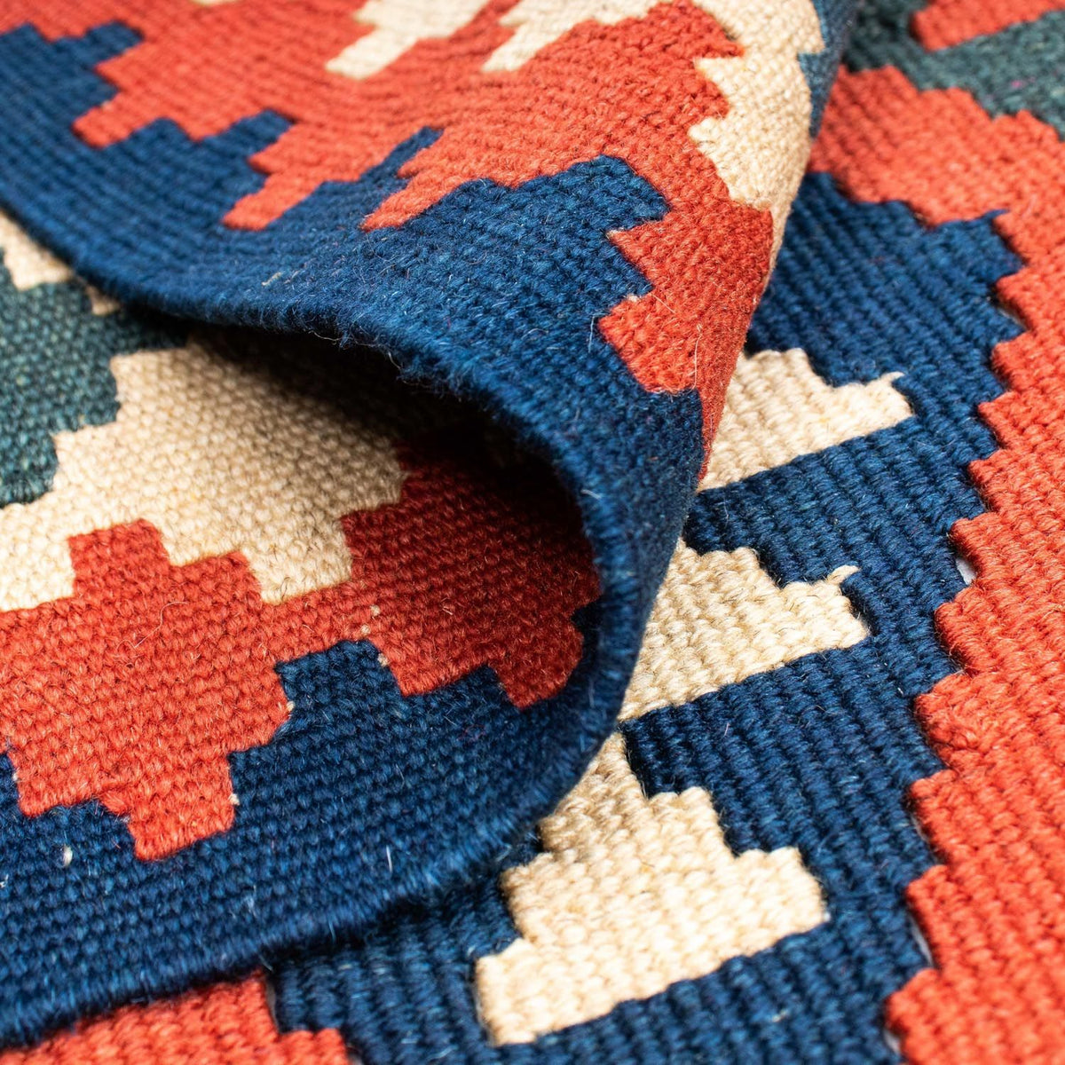 Kelim-tæppe - orientalsk - 145 x 100 cm - rød