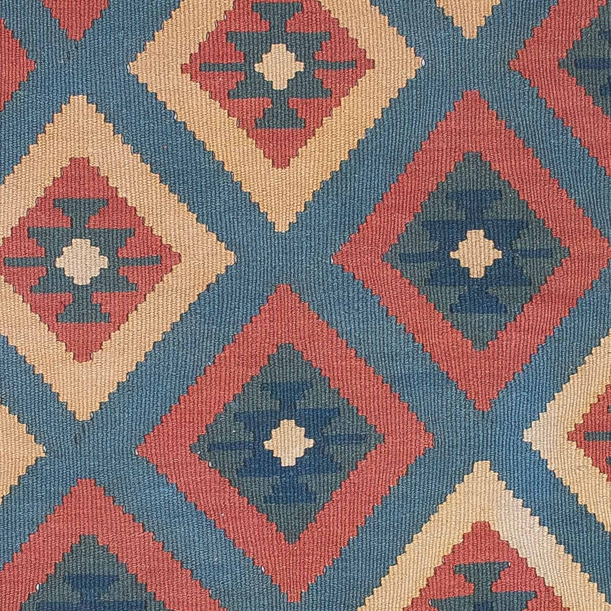 Kelim-tæppe - orientalsk - 172 x 125 cm - blå