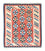 Kelim-tæppe - orientalsk firkantet  - 148 x 121 cm - rust