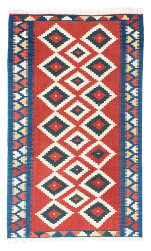 Kelim-tæppe - orientalsk - 156 x 98 cm - rød