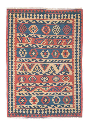 Kelim-tæppe - orientalsk - 168 x 112 cm - flerfarvet