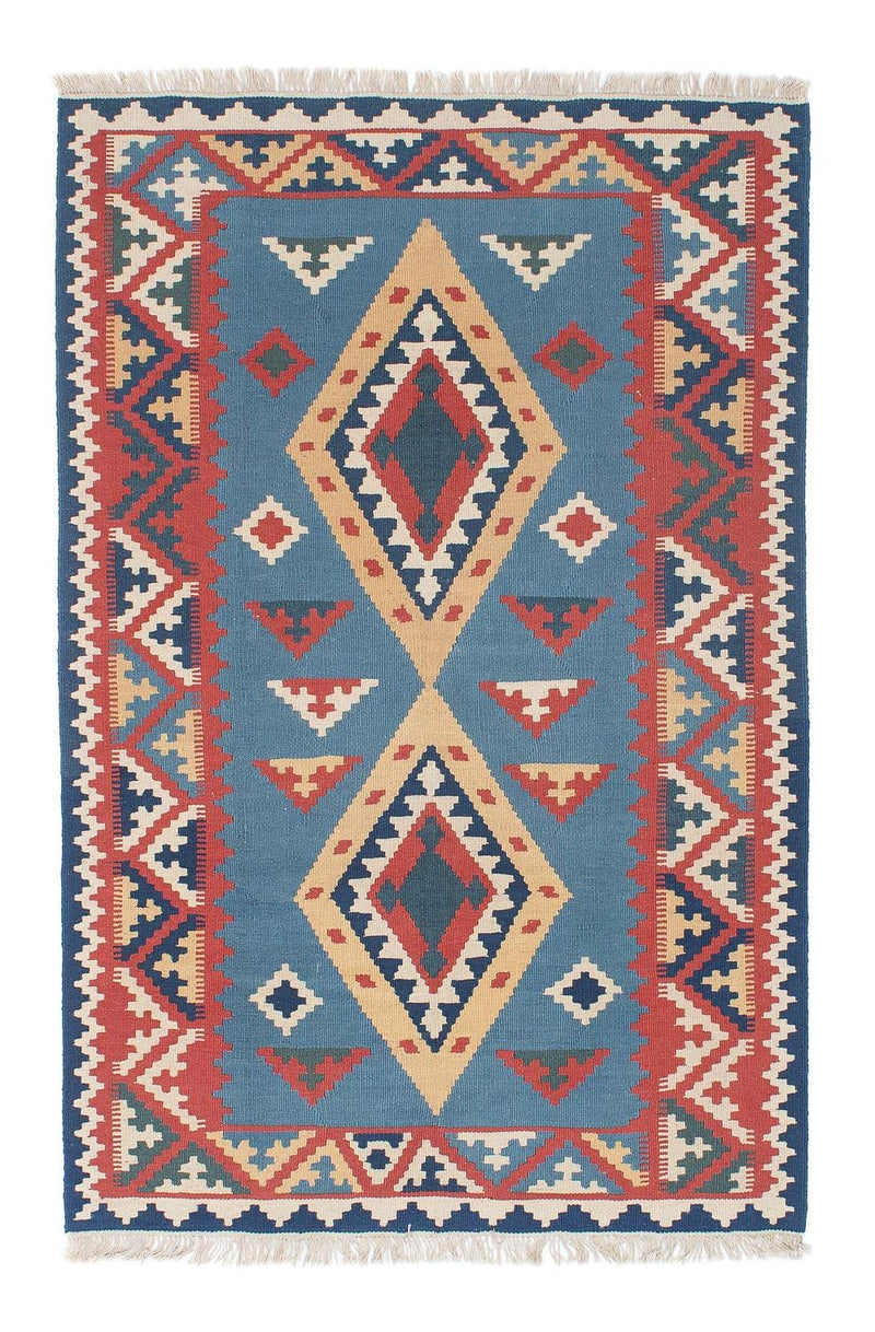 Kelim-tæppe - orientalsk - 183 x 121 cm - blå