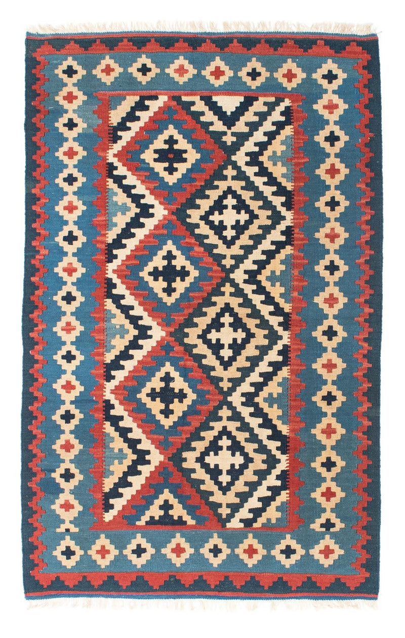 Kelim-tæppe - orientalsk - 160 x 103 cm - blå