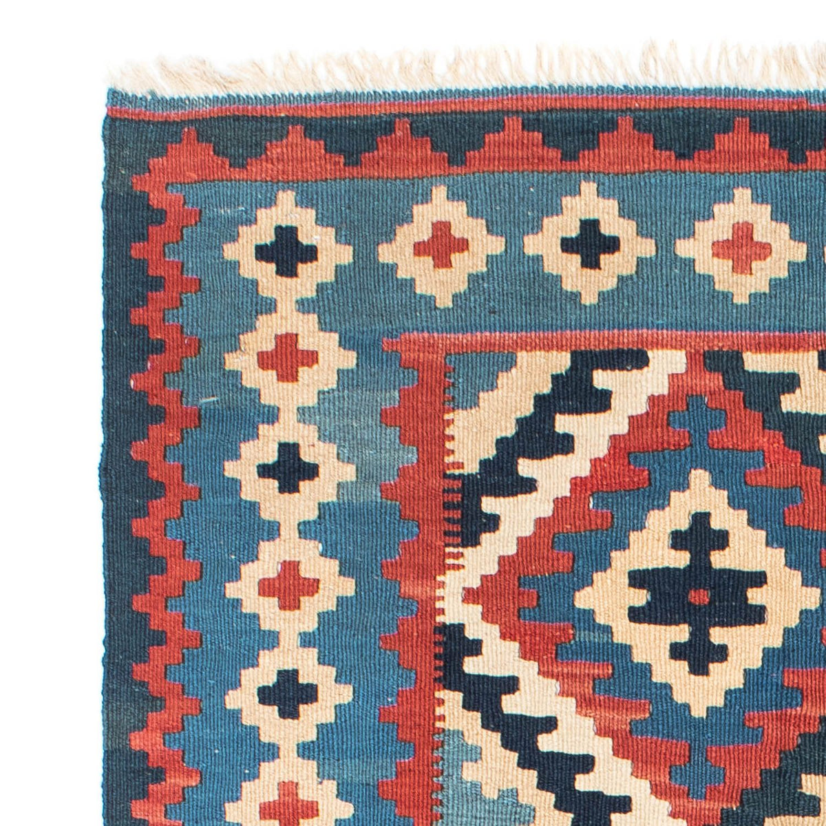 Kelim-tæppe - orientalsk - 160 x 103 cm - blå