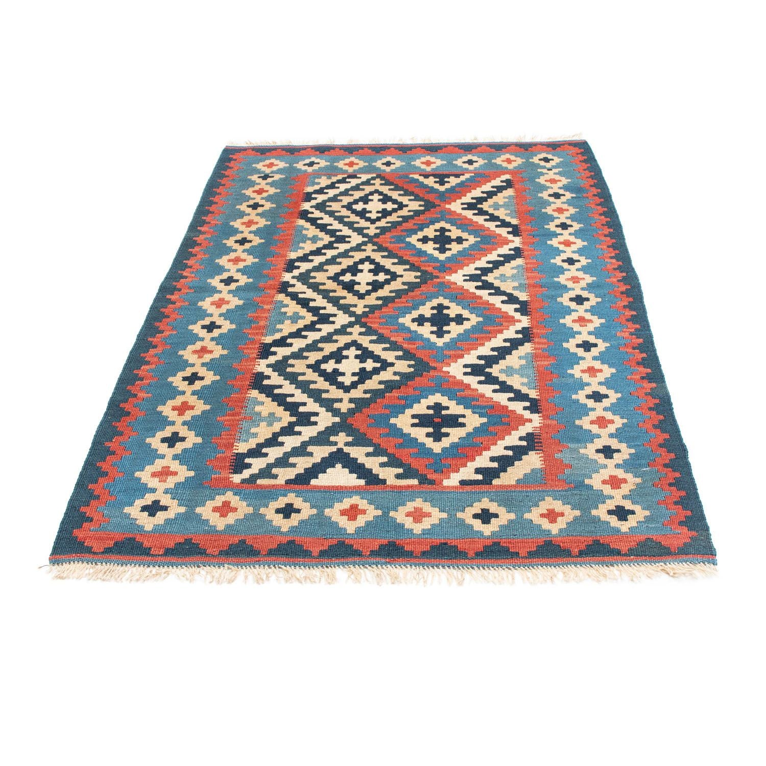 Kelim-tæppe - orientalsk - 160 x 103 cm - blå