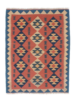 Kelim-tæppe - orientalsk - 150 x 108 cm - rust