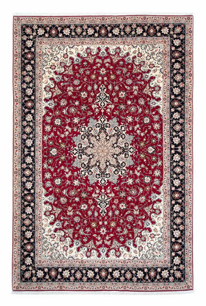 Persisk tæppe - Tabriz - Royal - 319 x 204 cm - mørkerød