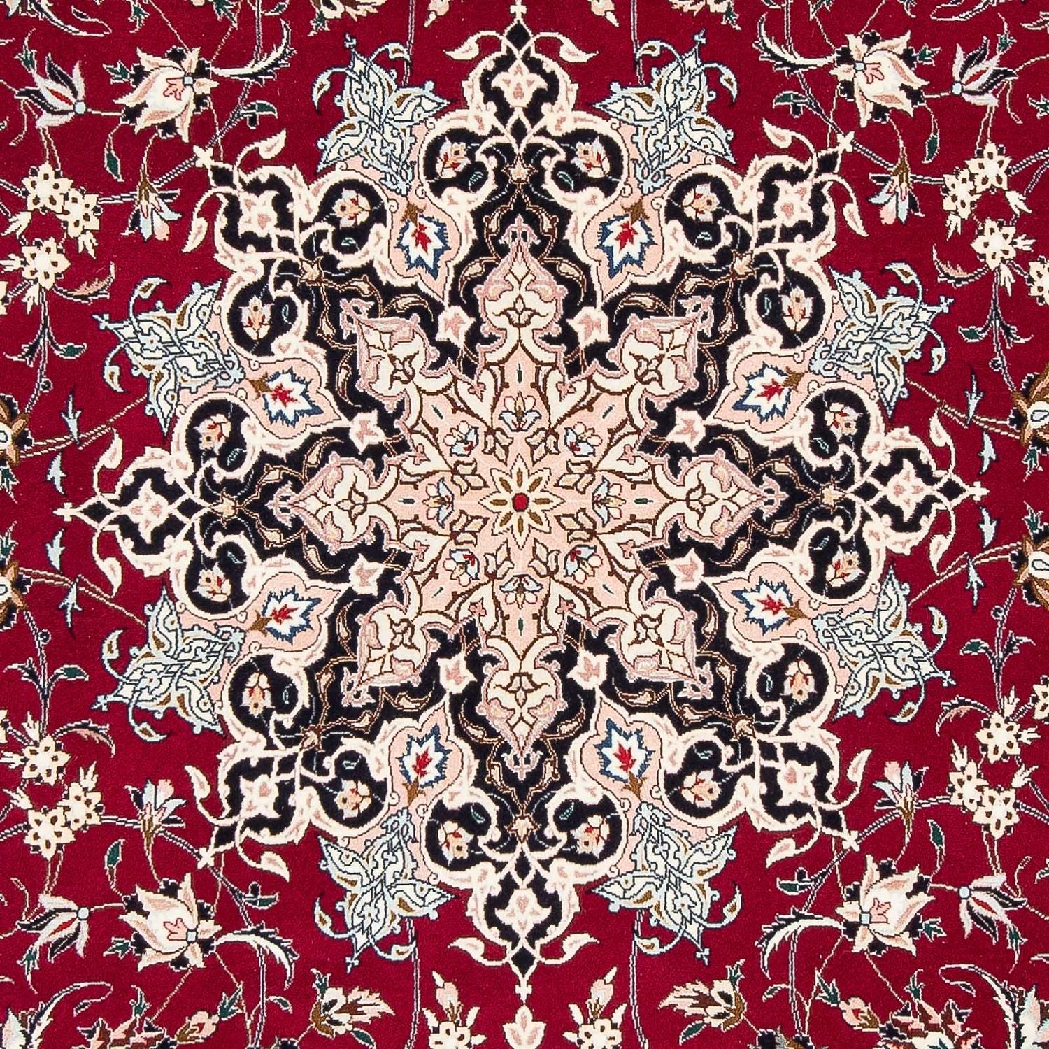 Persisk tæppe - Tabriz - Royal - 319 x 204 cm - mørkerød