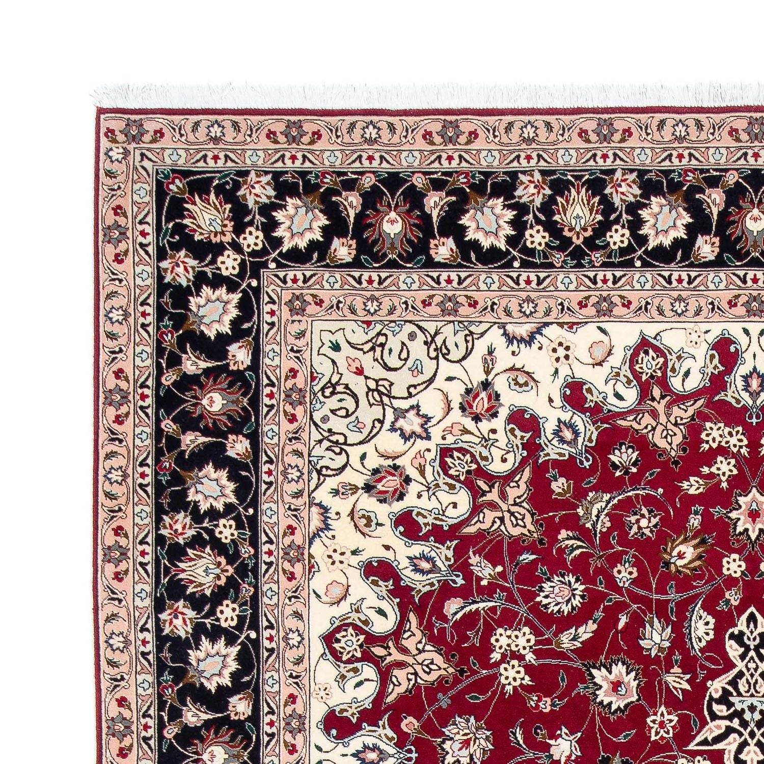 Persisk tæppe - Tabriz - Royal - 319 x 204 cm - mørkerød