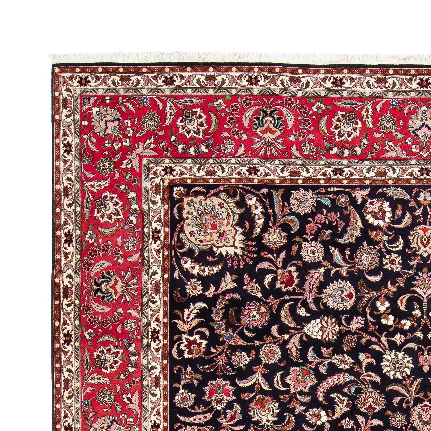 Persisk tæppe - Tabriz - Royal - 301 x 250 cm - mørkeblå