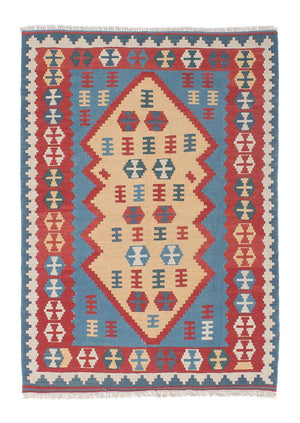 Kelim-tæppe - orientalsk - 168 x 118 cm - flerfarvet