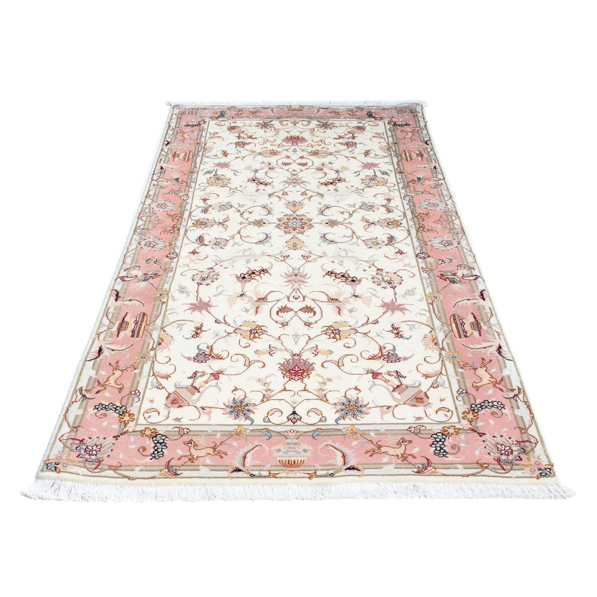 Løber Persisk tæppe - Tabriz - Royal - 202 x 100 cm - beige