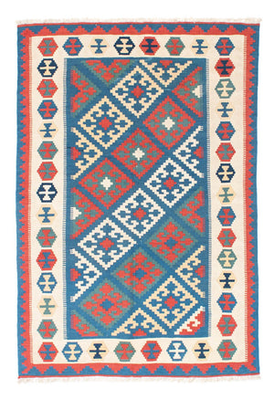 Kelim-tæppe - orientalsk - 177 x 122 cm - blå