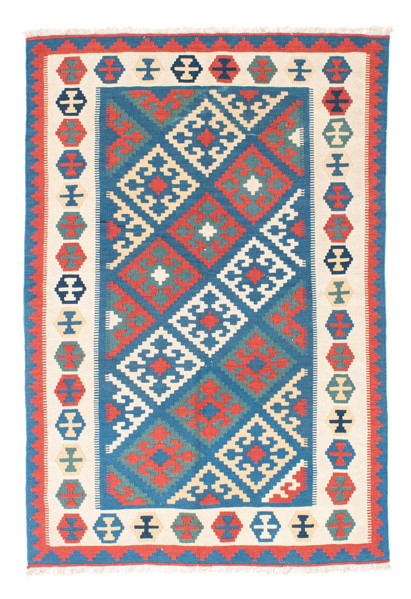 Kelim-tæppe - orientalsk - 177 x 122 cm - blå