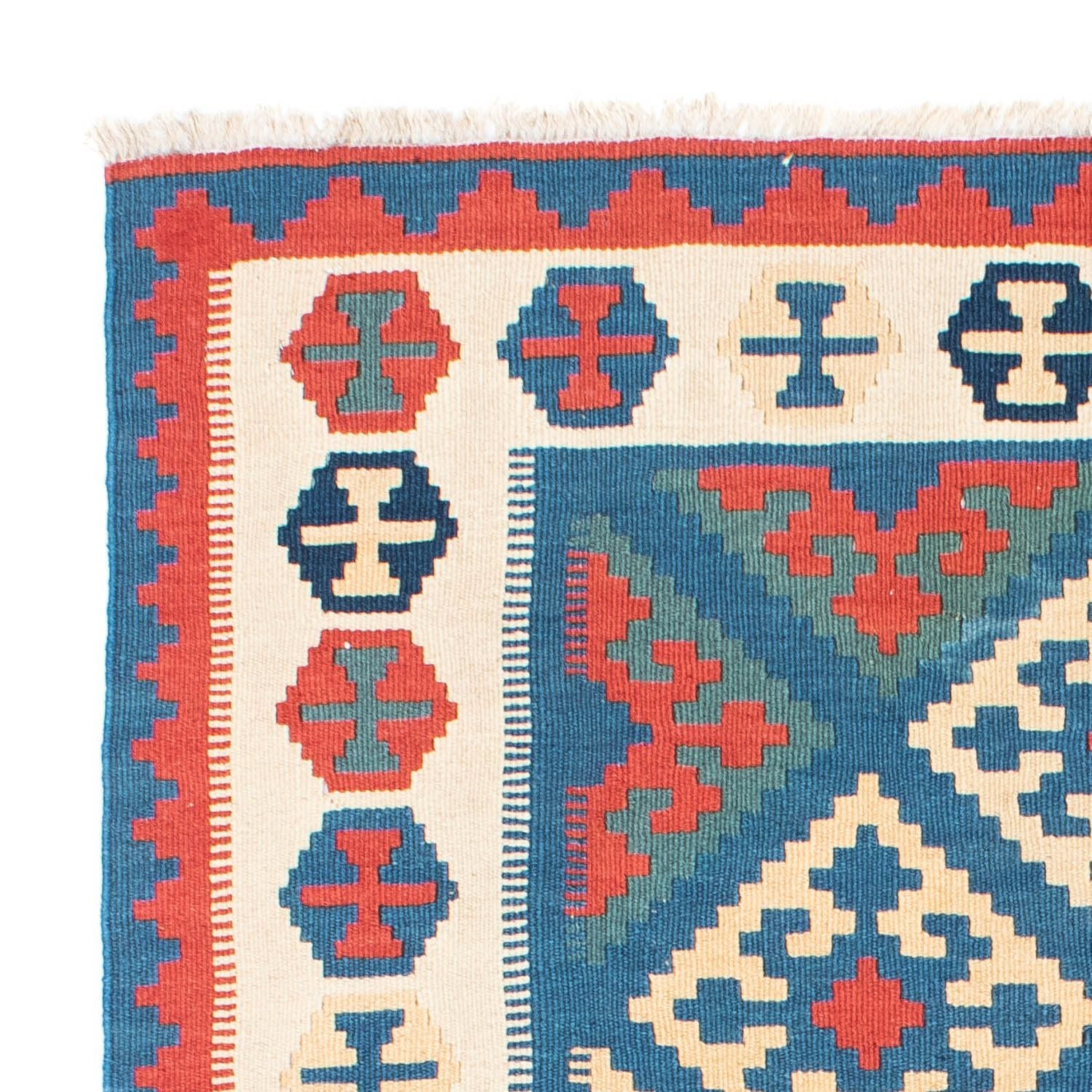 Kelim-tæppe - orientalsk - 177 x 122 cm - blå