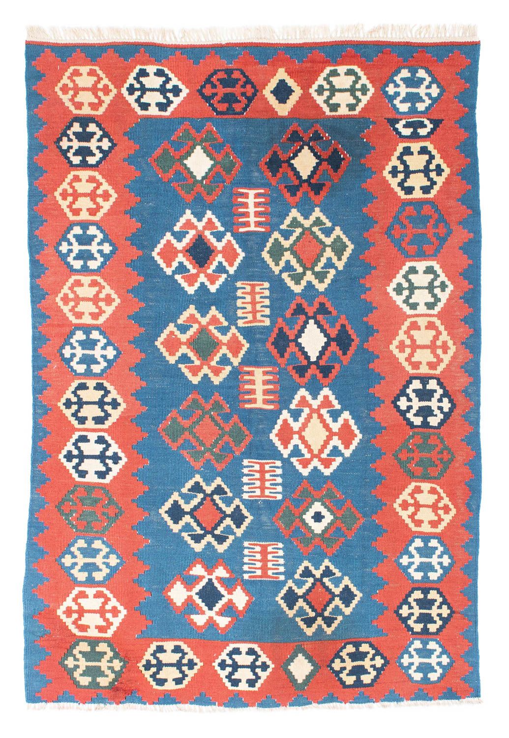 Kelim-tæppe - orientalsk - 177 x 116 cm - blå
