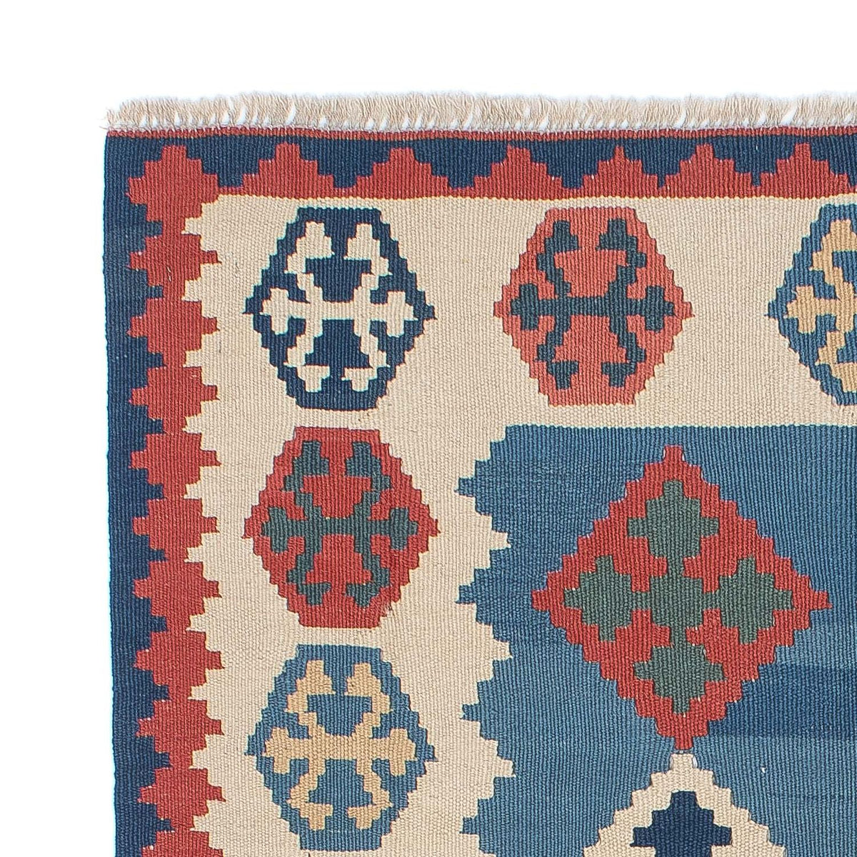 Kelim-tæppe - orientalsk - 168 x 115 cm - blå