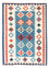 Kelim-tæppe - orientalsk - 168 x 122 cm - blå