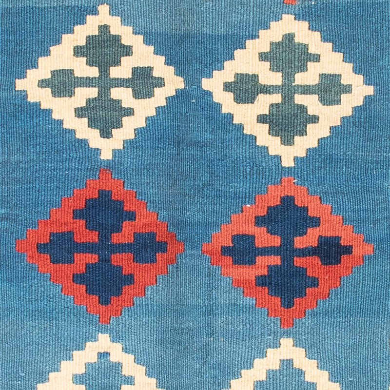 Kelim-tæppe - orientalsk - 168 x 122 cm - blå