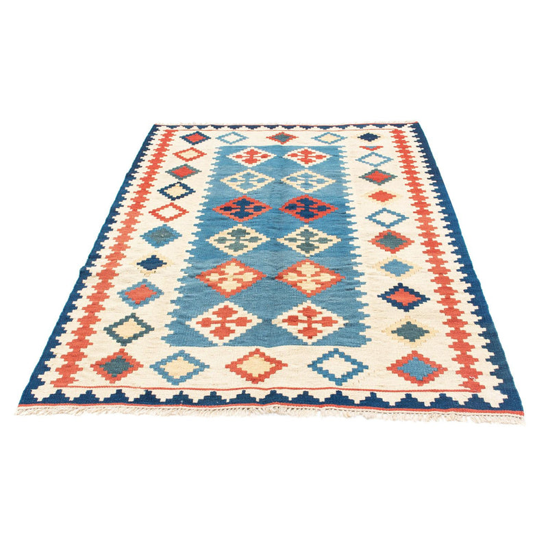 Kelim-tæppe - orientalsk - 168 x 122 cm - blå