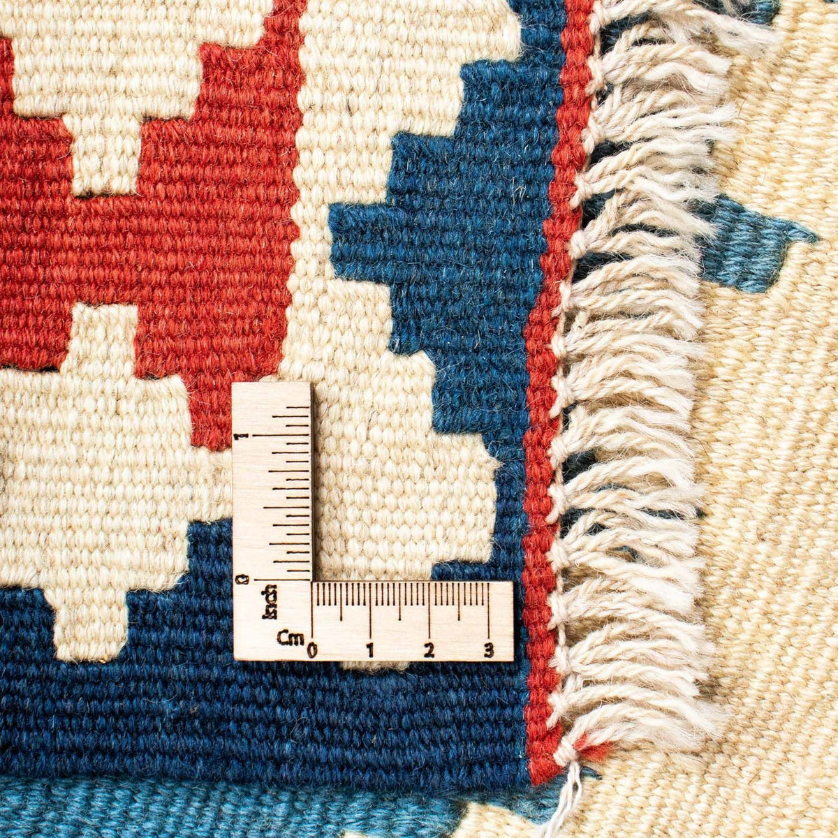 Kelim-tæppe - orientalsk - 168 x 122 cm - blå