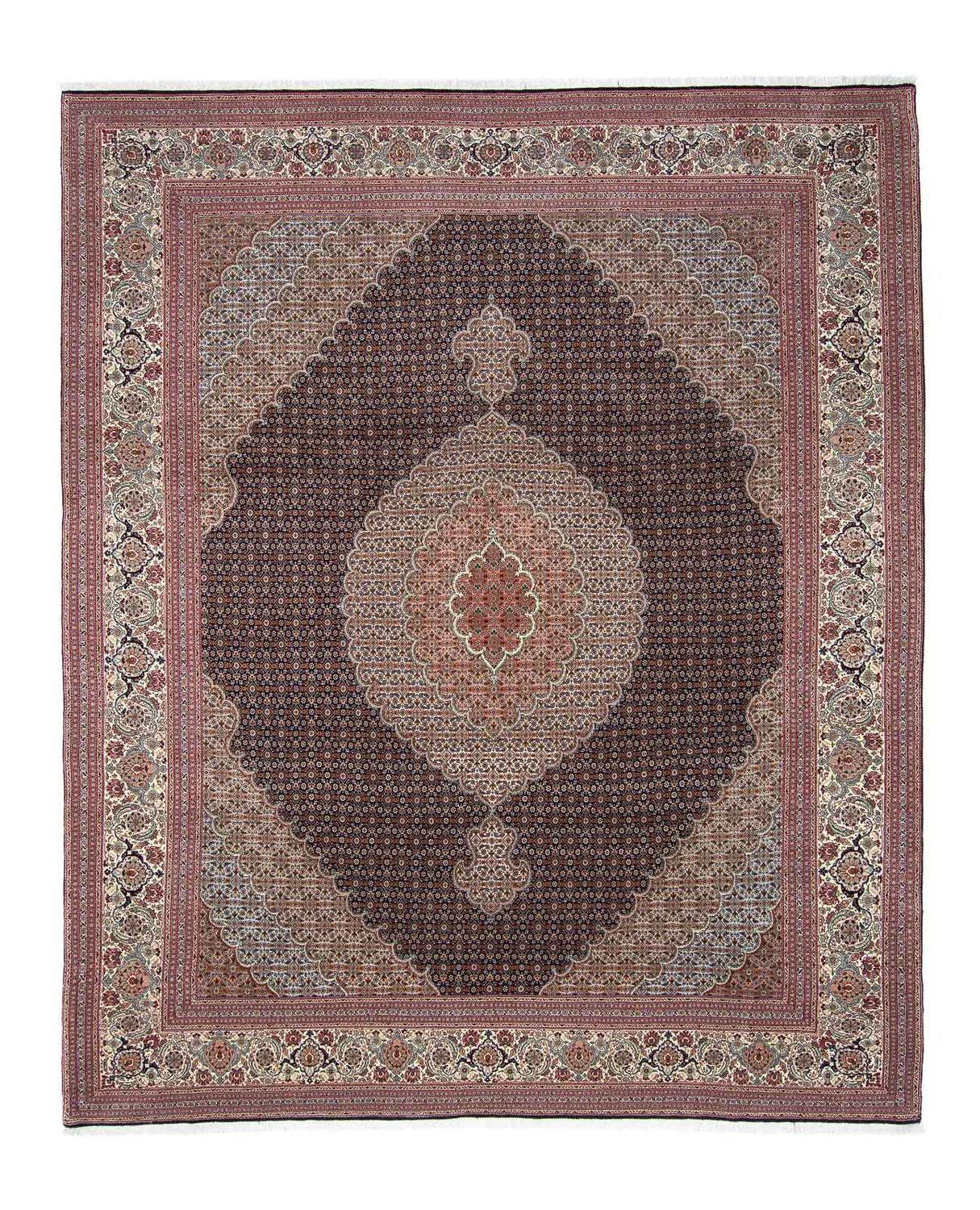 Persisk tæppe - Tabriz - 310 x 251 cm - lys brun