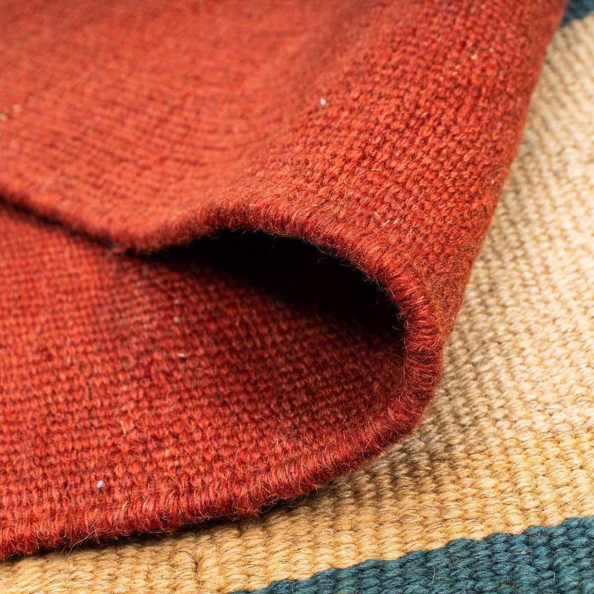 Kelim-tæppe - orientalsk - 198 x 152 cm - rød