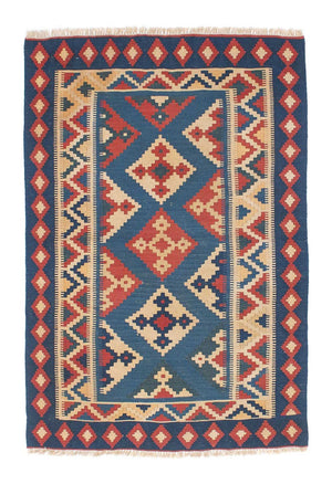 Kelim-tæppe - orientalsk - 152 x 106 cm - flerfarvet