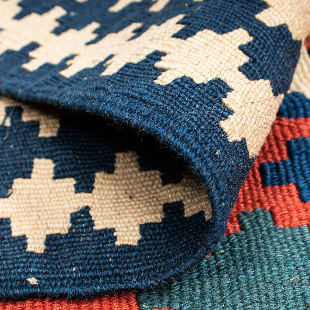 Kelim-tæppe - orientalsk - 152 x 103 cm - rød