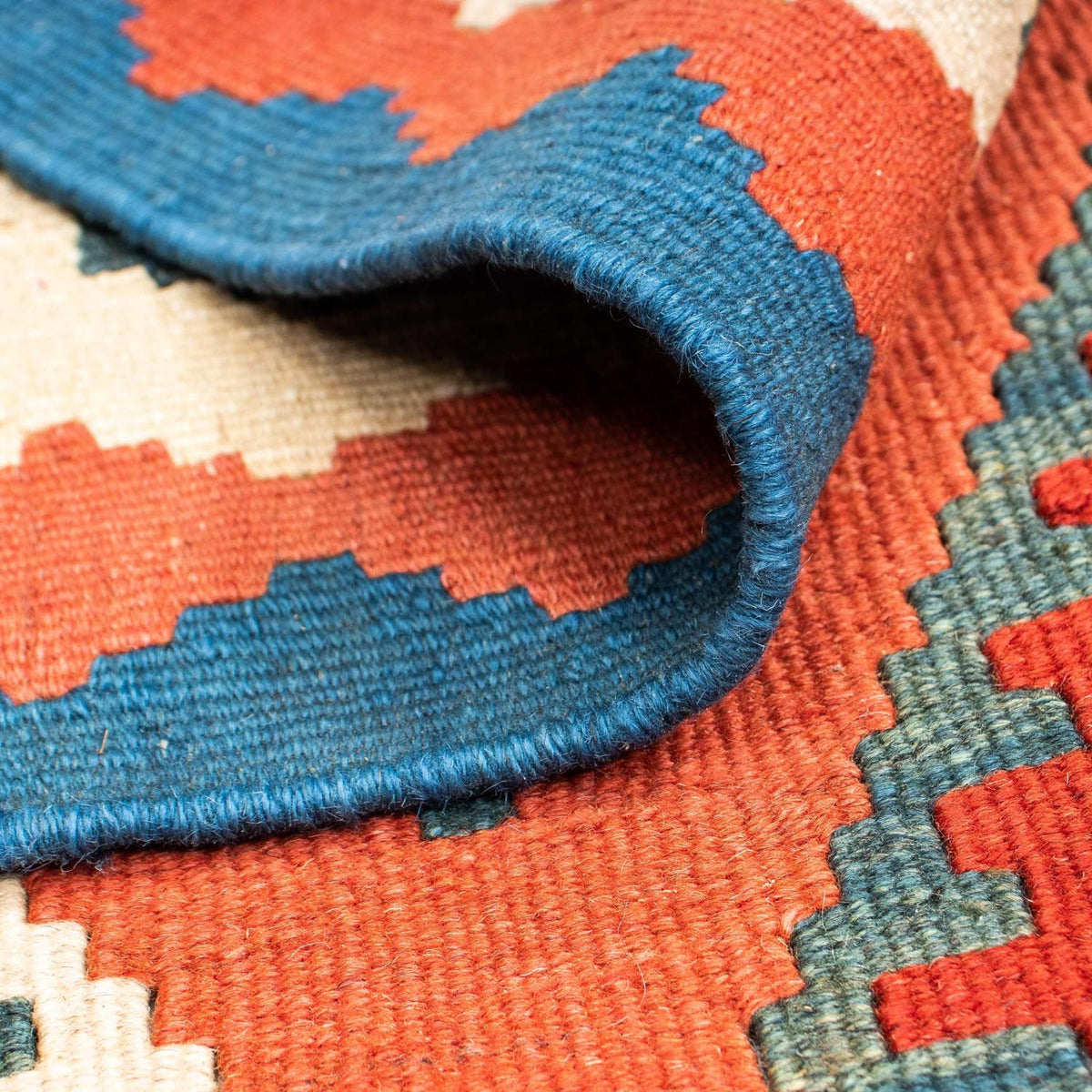 Kelim-tæppe - orientalsk - 140 x 105 cm - rød