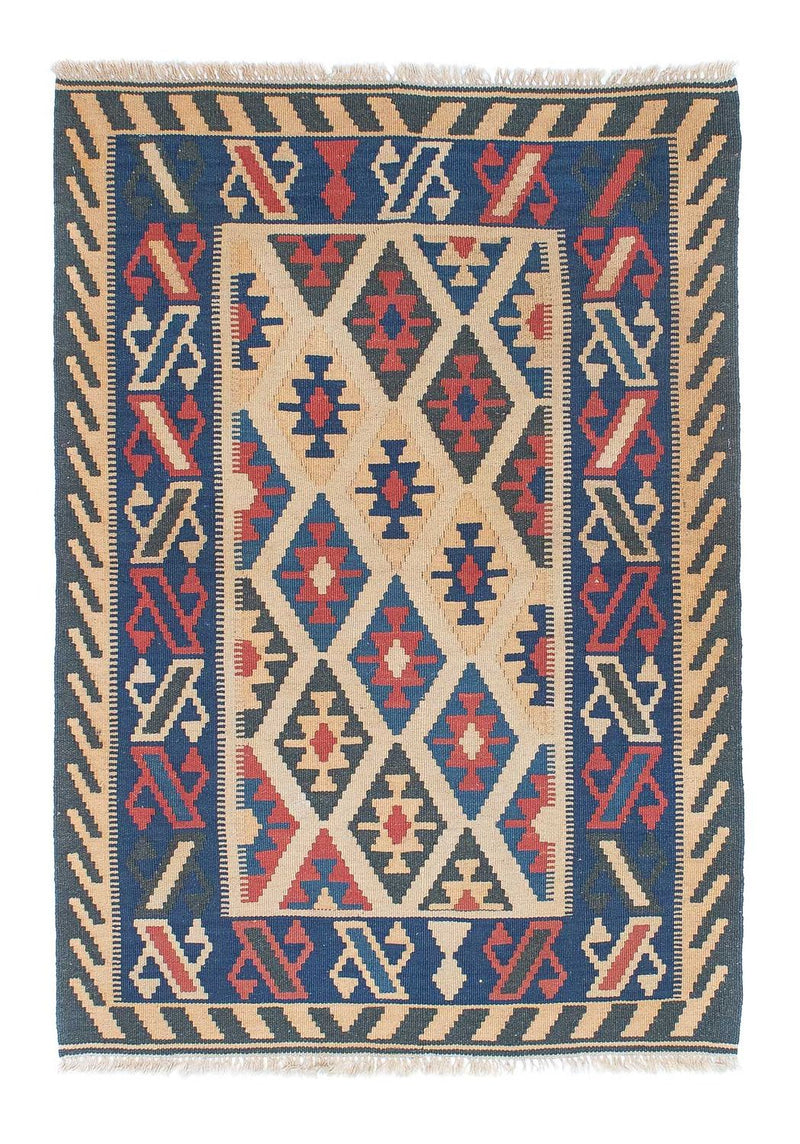 Kelim-tæppe - orientalsk - 147 x 105 cm - flerfarvet