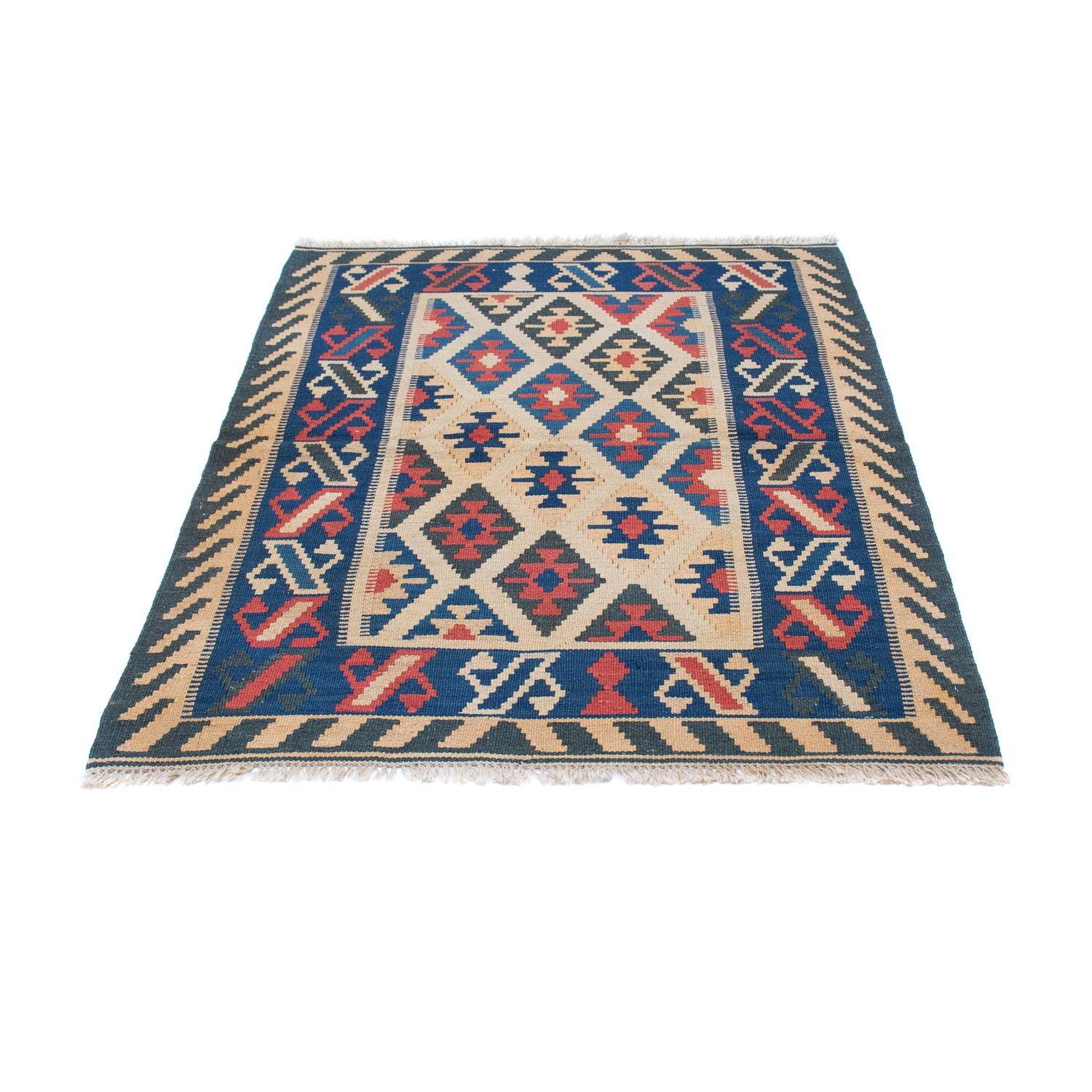 Kelim-tæppe - orientalsk - 147 x 105 cm - flerfarvet