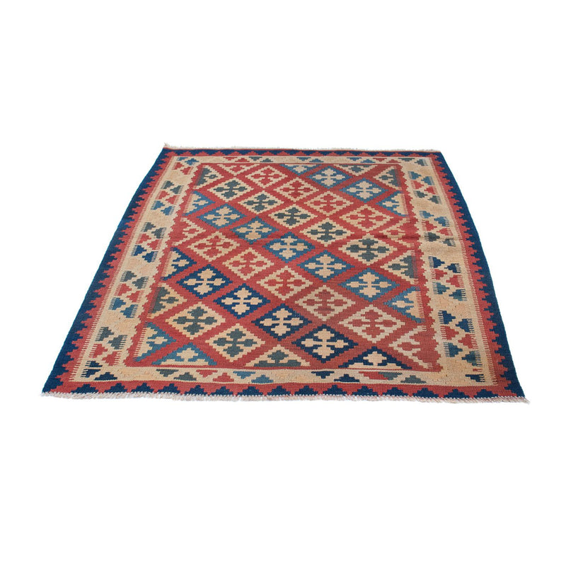 Kelim-tæppe - orientalsk - 143 x 117 cm - flerfarvet