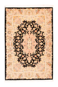 Persisk tæppe - Tabriz - Royal - 154 x 104 cm - sort