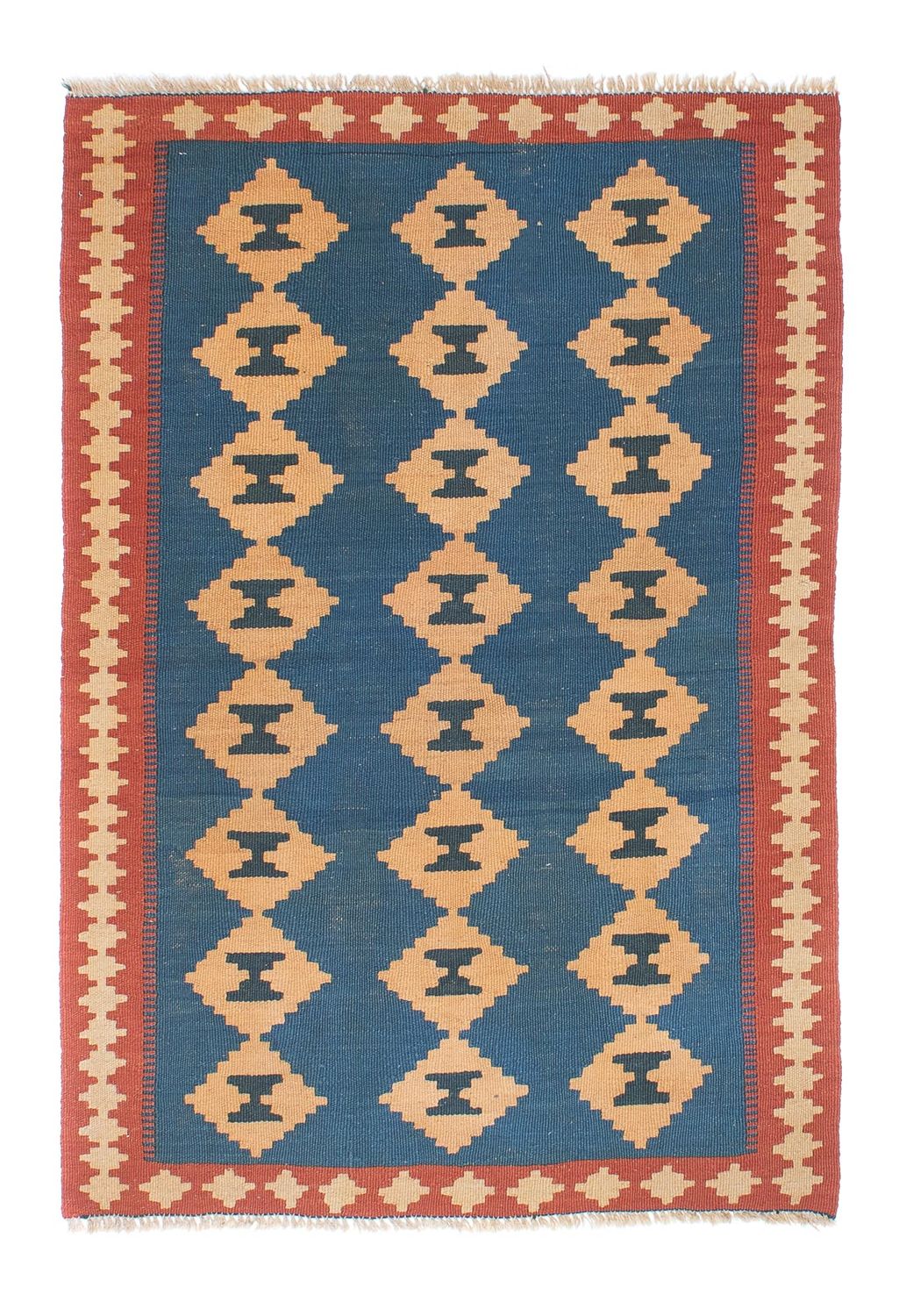 Kelim-tæppe - orientalsk - 149 x 98 cm - blå