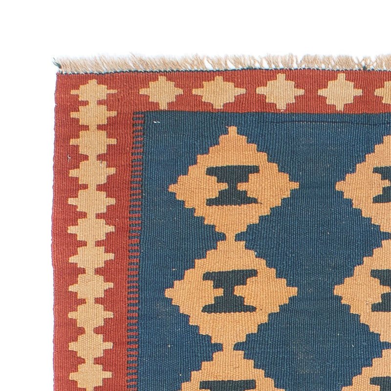 Kelim-tæppe - orientalsk - 149 x 98 cm - blå