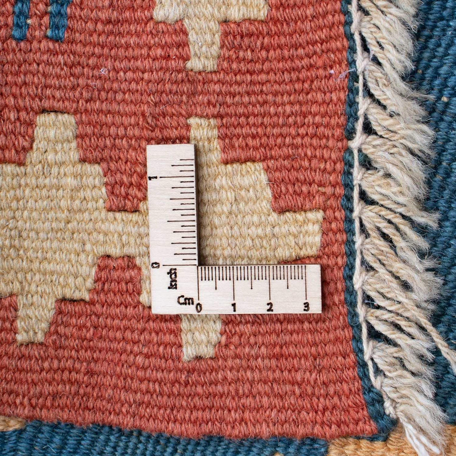 Kelim-tæppe - orientalsk - 149 x 98 cm - blå