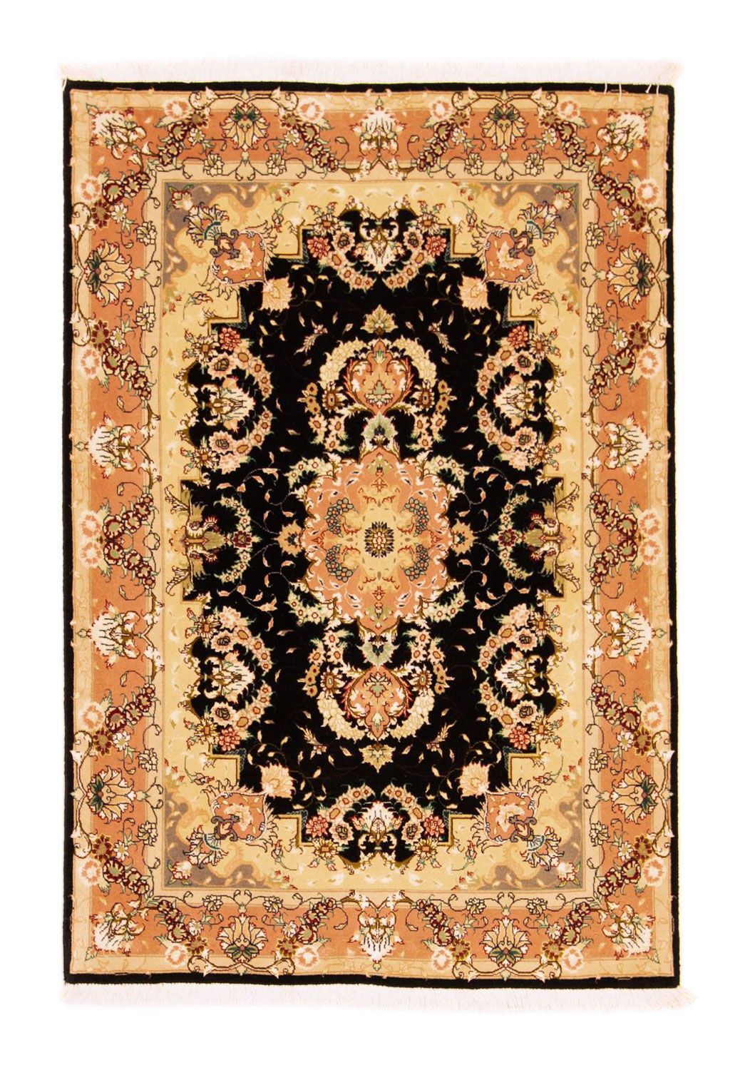 Persisk tæppe - Tabriz - Royal - 147 x 100 cm - sort