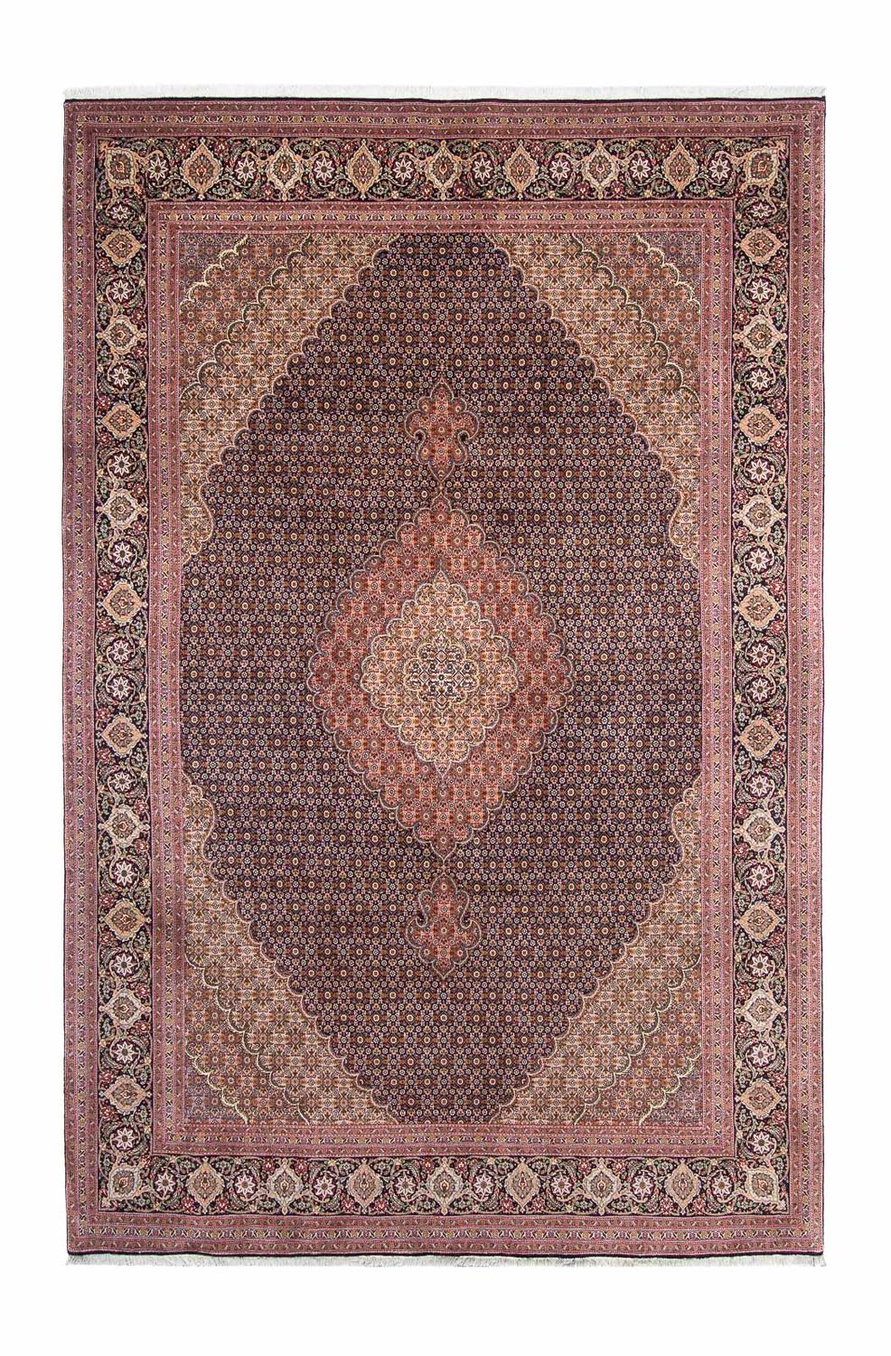 Persisk tæppe - Tabriz - 310 x 202 cm - mørkeblå