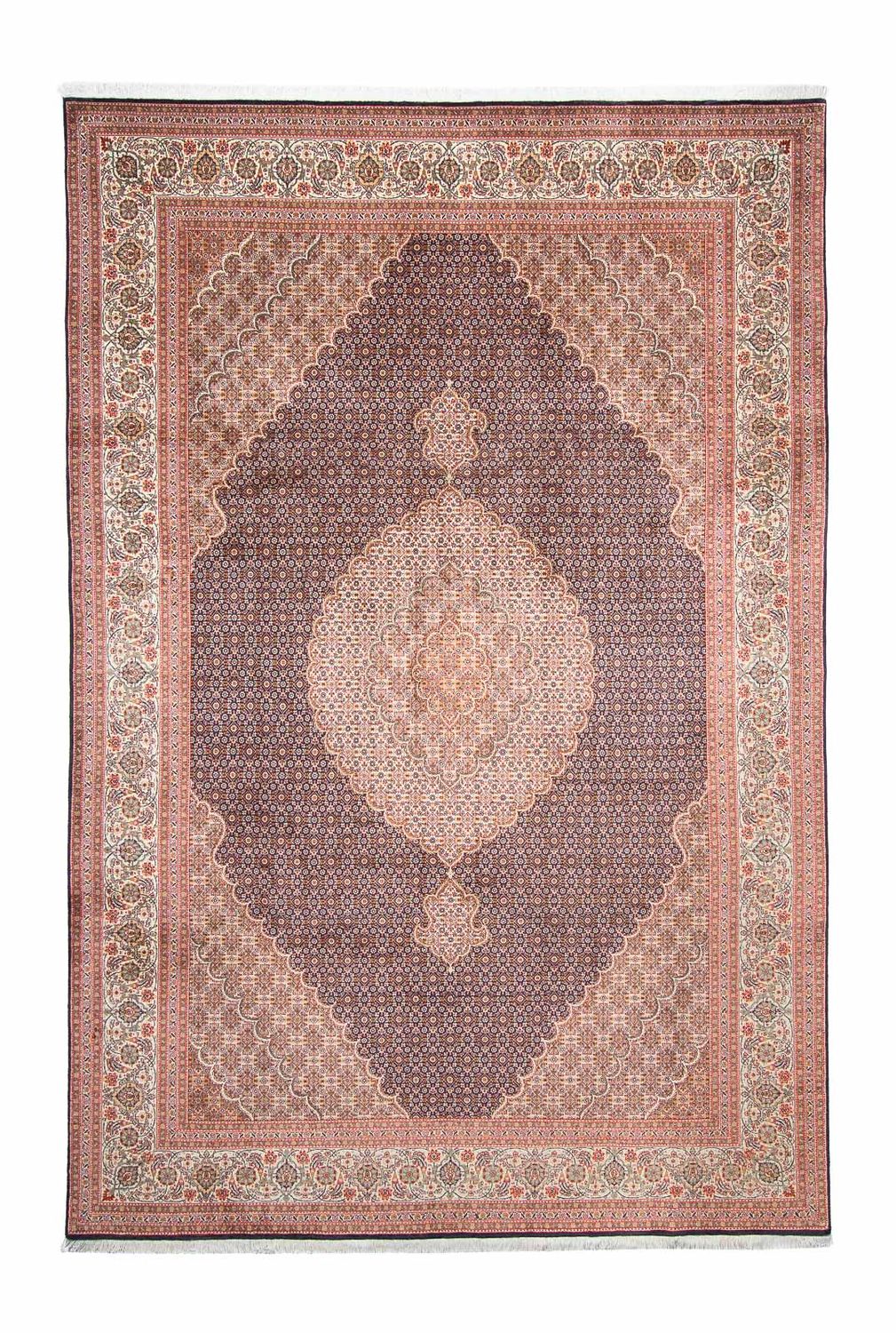 Persisk tæppe - Tabriz - 300 x 198 cm - mørkeblå