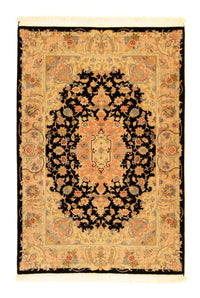 Persisk tæppe - Tabriz - Royal - 151 x 103 cm - sort