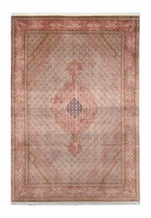 Persisk tæppe - Tabriz - 300 x 204 cm - lys brun