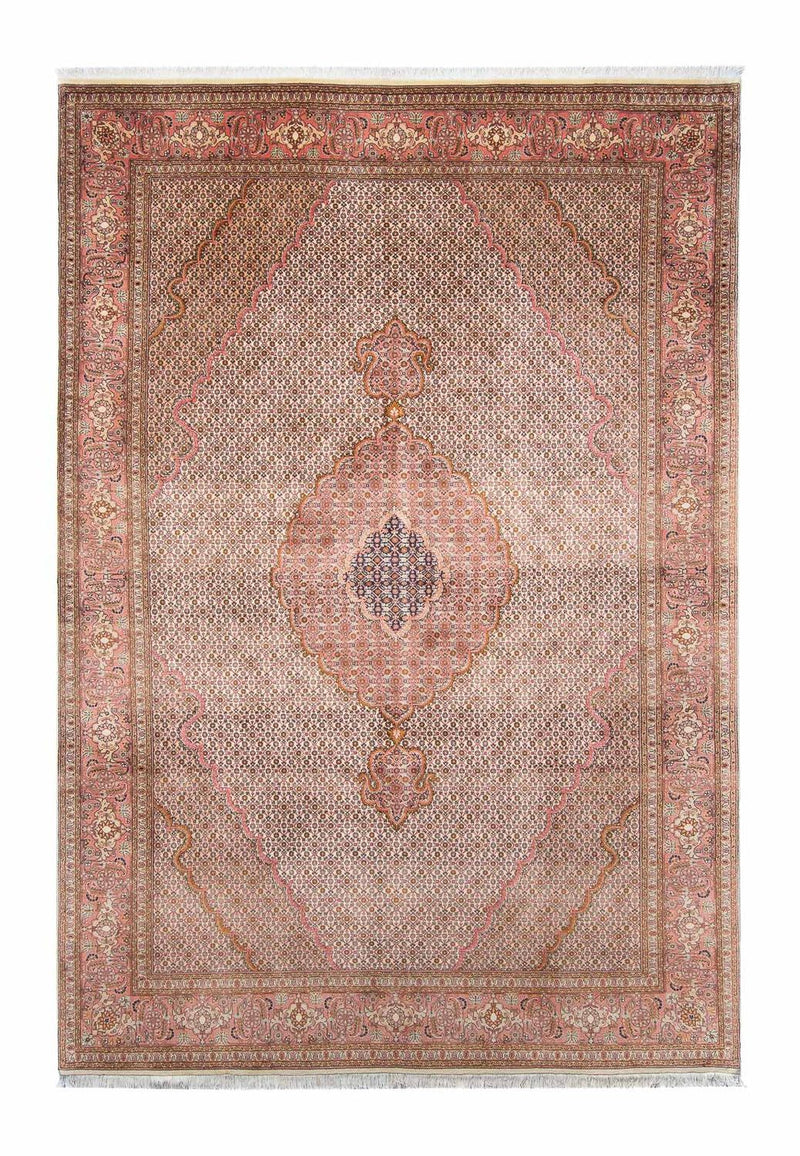 Persisk tæppe - Tabriz - 300 x 204 cm - lys brun