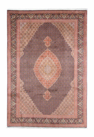 Persisk tæppe - Tabriz - 312 x 206 cm - mørkeblå