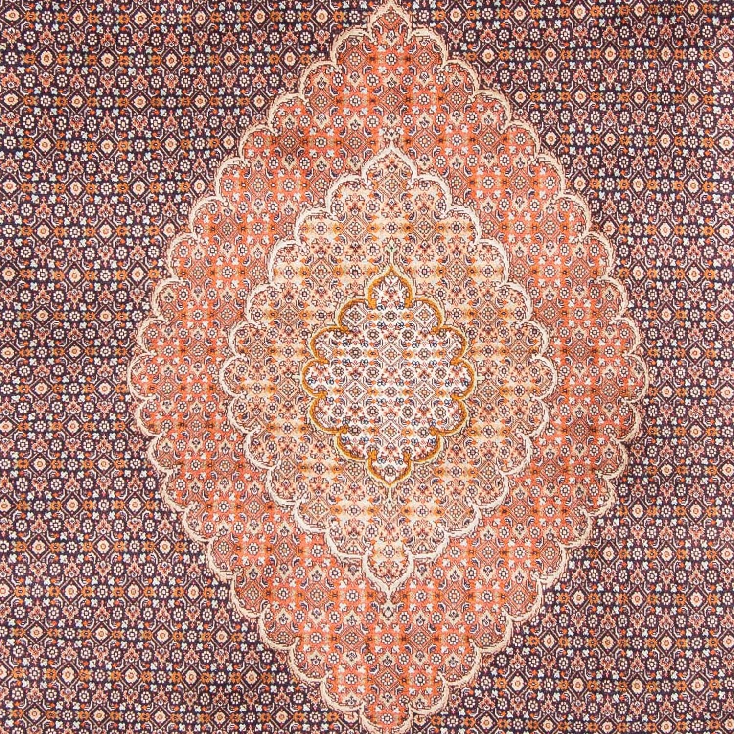 Persisk tæppe - Tabriz - 312 x 206 cm - mørkeblå